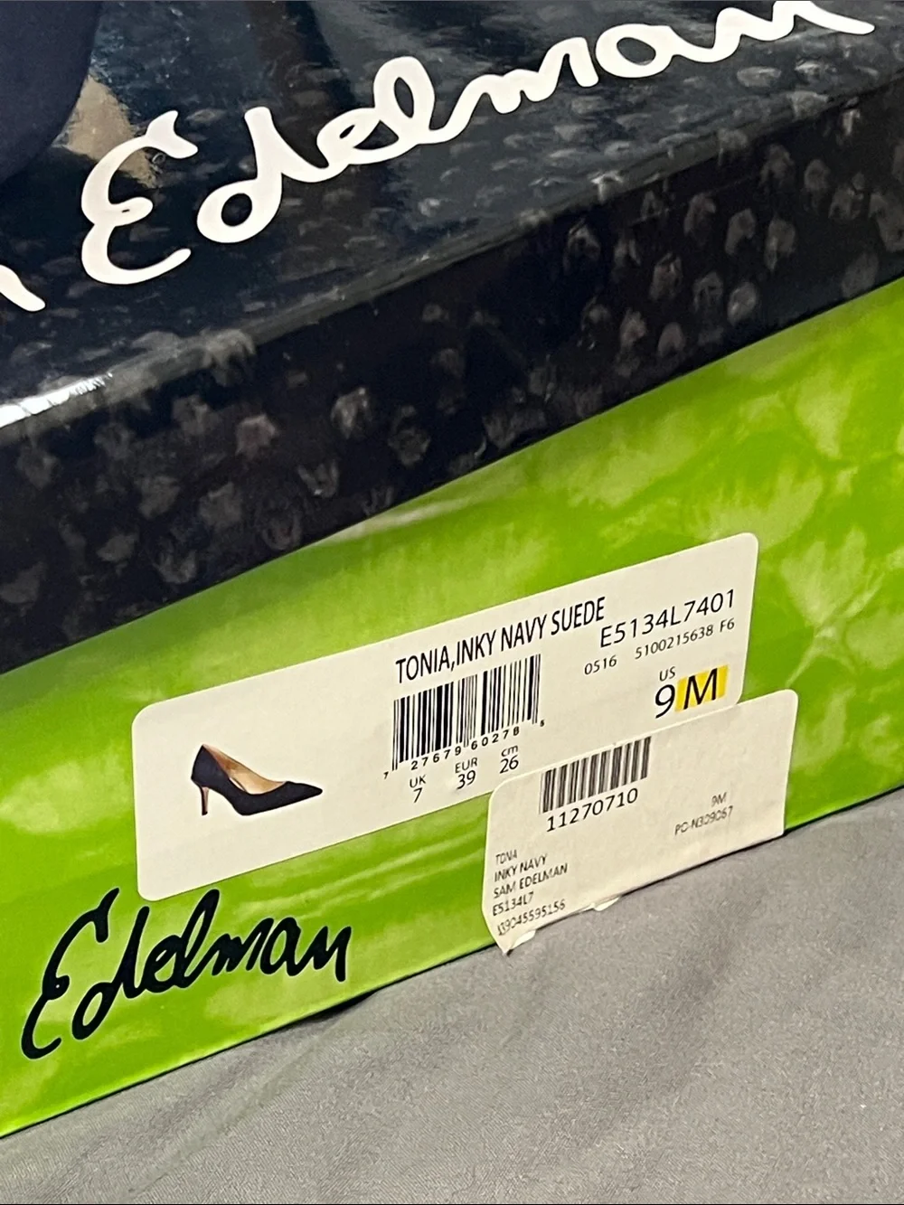 Sam Edelman Navy Suede Pointed Toe Pumps size 9M